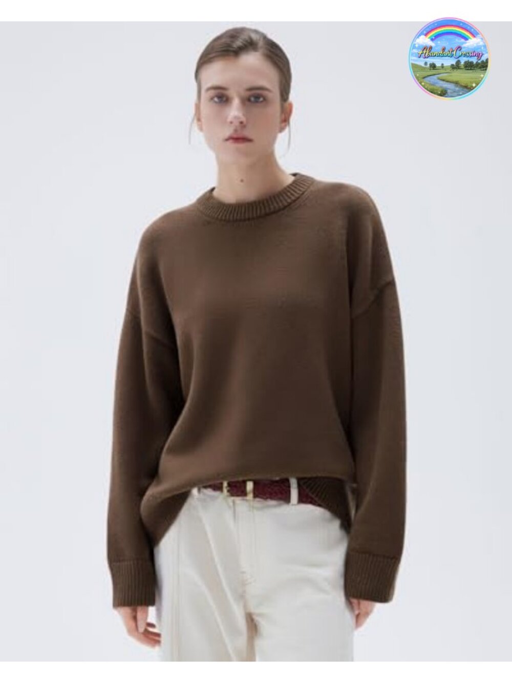 Cashmere Blend Oversized Long Sleeve Pullover Sweater